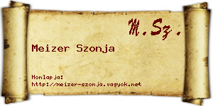 Meizer Szonja névjegykártya